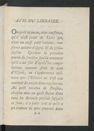 Avis Du Libraire