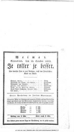 Je toller je besser