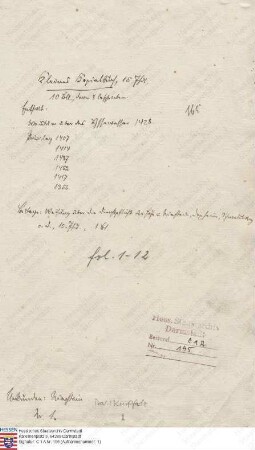 NIERSTEIN, SCHWABSBURG UND DEXHEIM: Fragment eines Kopialbuchs mit 8 Urkundenabschriften (hauptsächlich 15. Jahrhundert, davon 2 Königsurkunden) zu den kurpfälzischen Dörfern Nierstein, Schwabsburg und Dexheim