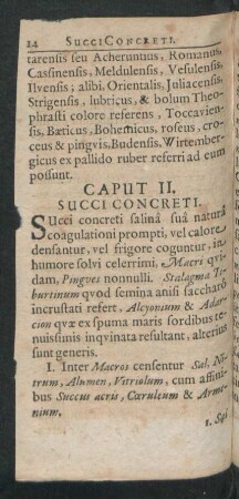 Caput II. Succi Concreti.
