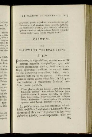 Caput VI. De plantis et vegetabilibus.