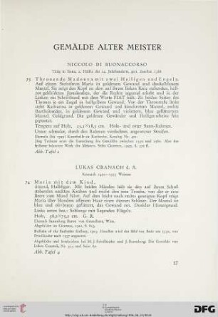 Gemälde Alter Meister (Nr. 73-92)
