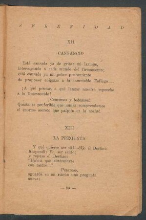 XIII - La pregunta