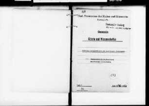 Staatszuschuss für die Drucklegung von Band II des Freiburger-Urkundenbuchs