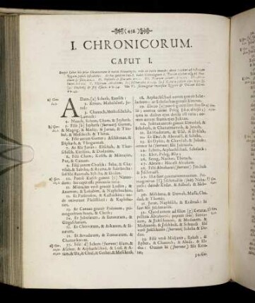 I. Chronicorum.
