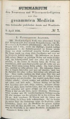 1. April 1836. No 7.