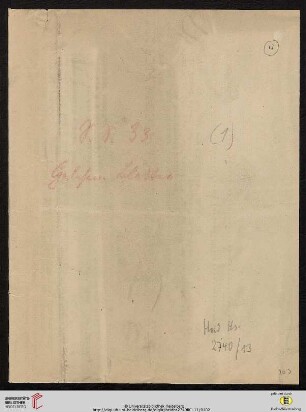 S.S. 33 Gelesen. Blätter