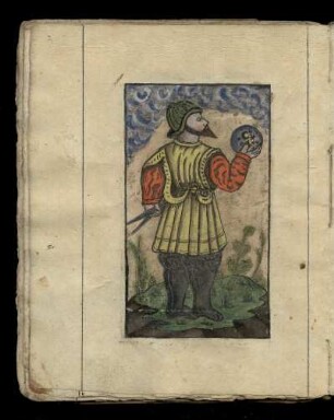 Alexander(?) mit Zirkel und Firmament
