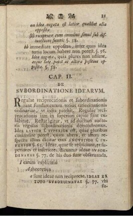 Cap II. De subordinatione idearum.