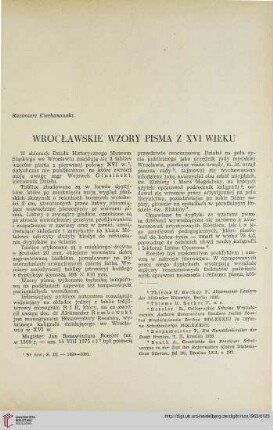 2: Wrocławskie wzory pisma z XVI wieku