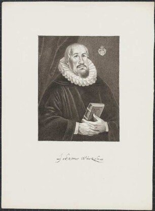 Icones Professorum Marpurgensium — Bildnis des Johannes Winckelmann (1551-1626)