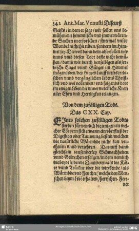 Von dem zufälligen Todt. Das CXX. Cap.
