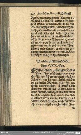 Von dem zufälligen Todt. Das CXX. Cap.