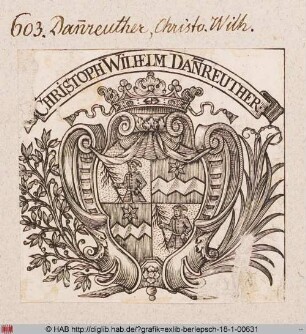 Wappen des Christoph Wilhelm Dannreuther