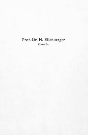 3. Stellungnahme von Prof. Dr. H. Ellenberger (Canada)