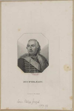 Bildnis des Louis Philippe Joseph d' Orléans