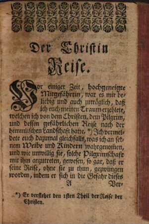 Eines Christen Reise nach der seligen Ewigkeit, 2