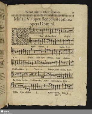 Missa super Benedicite omnia opera Domini