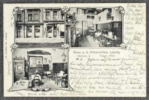Gruss a. d. Hohenzollern, Leipzig : Härtelstr. 2. Teleph. 6700.