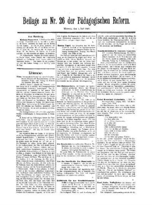 Litteratur : Beilage zu Nr. 26 der Pädagogischen Reform