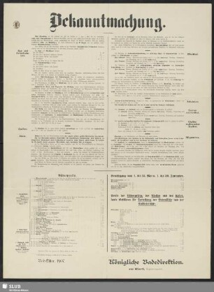Bekanntmachung : Bad Elster 1907