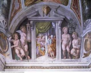 Dekoration mit Porträts alttestamentarischer Figuren, Mariengeburt