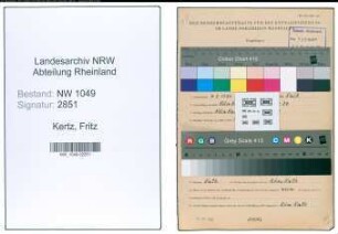 Entnazifizierung Fritz Kertz , geb. 04.09.1876 (Arbeiter)