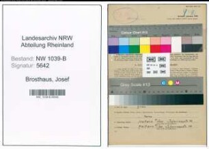 Entnazifizierung Josef Brosthaus , geb. 11.09.1912 (Feuerwehrmann)