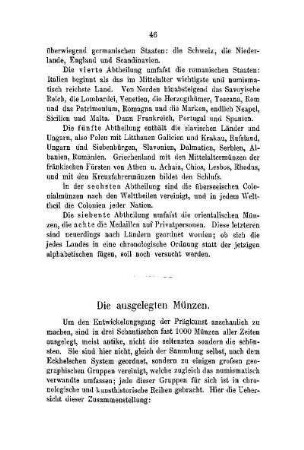 Die ausgelegten Münzen