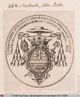 Wappen des Lothar Friedrich von Nalbach