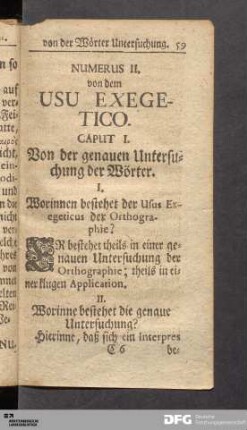 Numerus II. von dem Usu Exegetico.