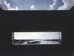 Hansjakob, Gottfried; Wien - Donau (AT); Donauinsel und Donaukraftwerk Freudenau - Donaukraftwerk Freudenau,Staustufe, Blick auf die Donau