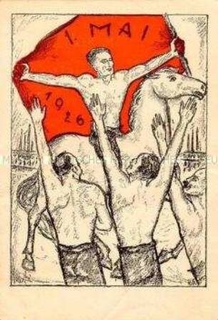 Schmuckblatt zum 1. Mai 1926 (Entwurf für eine Postkarte?)