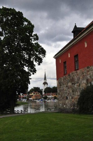 Mariefred - Aussenansicht von Schloss Gripsholm : Aussenansicht des Schlosses Gripsholm, aufgenommen am 22. Juli 2012 in Mariefred