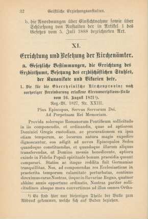 XI. Errichtung und Besetzung der Kirchenämter