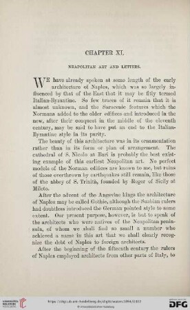 Chapter XI: Neapolitan art and letters