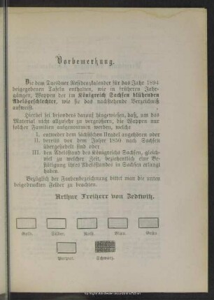 Sächsische Adelsfamilien und deren Wappen (Fortsetzung)