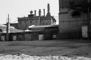 Berlin-Pankow : In Berlin-Pankow, Mühlenareal, Blick von der Neuen Schönholzer Strasse