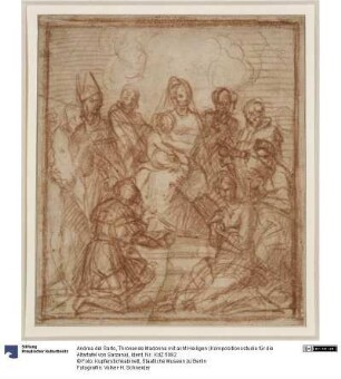 Thronende Madonna mit acht Heiligen (Kompositionsstudie für die Altartafel von Sarzana)