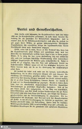 Partei und Genossenschaften