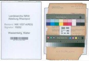 Entnazifizierung Walter Wassenberg , geb. 09.07.1915 ()