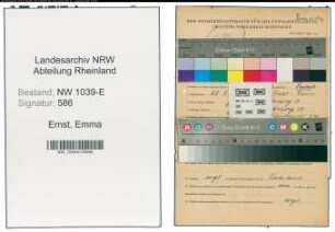 Entnazifizierung Emma Ernst , geb. 28.08.1905 ()