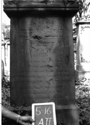 Grabstein A II/5/16 (Detailaufnahme)