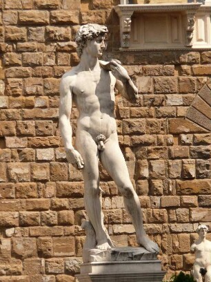 David (Kopie) von Michelangelo vor dem Palazzo Vecchio