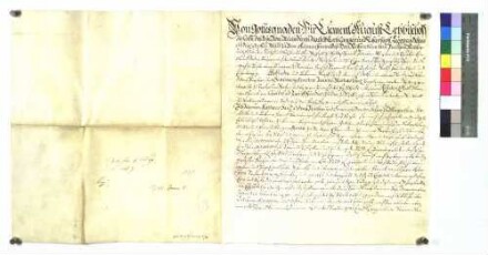 Clemens August, Administrator des Hochmeistertums in Preussen und Meister des Deutschen Ordens in deutschen und welschen Landen, bestätigt, daß Johannes Matthäus Ganz, Ordenspriester und Seminardirektor, dem Hospital zu Mergentheim 1.200 Gulden, wie in der wörtlich inserierten Urkunde niedergelegt, gestiftet hat.