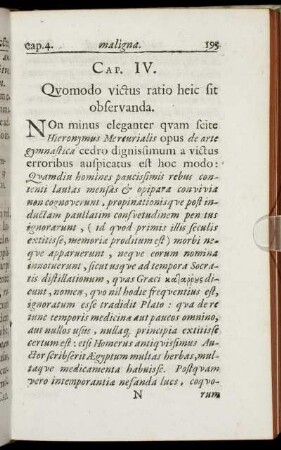 Cap. IV. Quomodo victus ratio heic sit observanda.