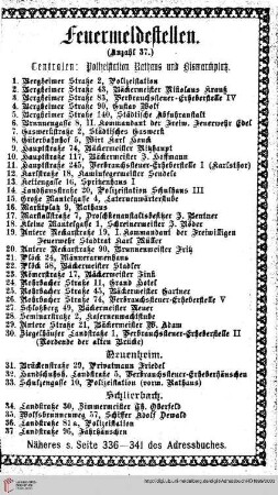 Feuermeldestellen