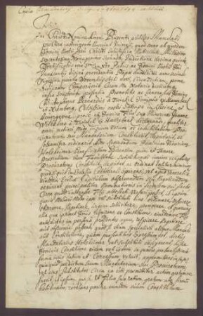 Procuratorium des Johann Wilhelm Twickel von Havixbeck für den Vikar Holzheimer.