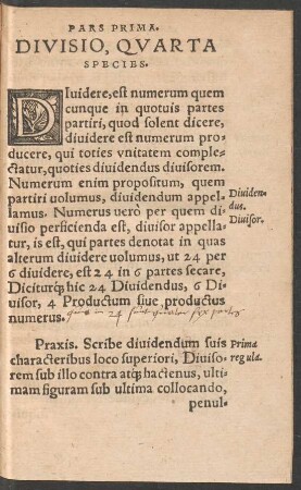 Divisio, Quarta Species.