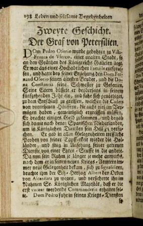 Zweyte Geschicht. Der Graf von Petersilien